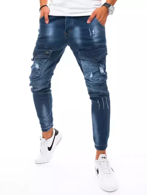 Herren Jeans Cargohose Blau Dstreet UX3270