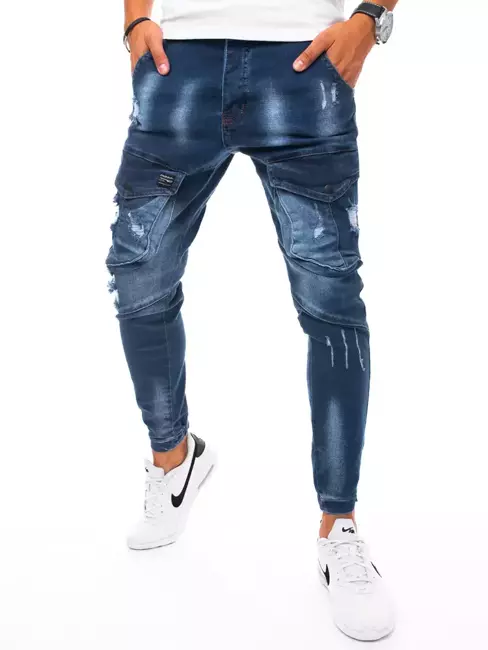 Herren Jeans Cargohose Blau Dstreet UX3271