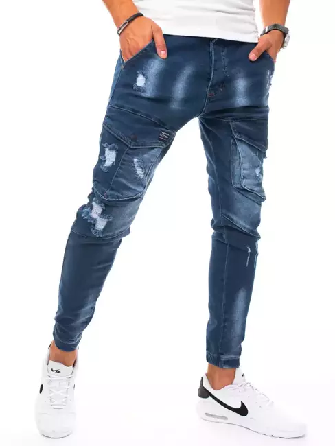 Herren Jeans Cargohose Blau Dstreet UX3271