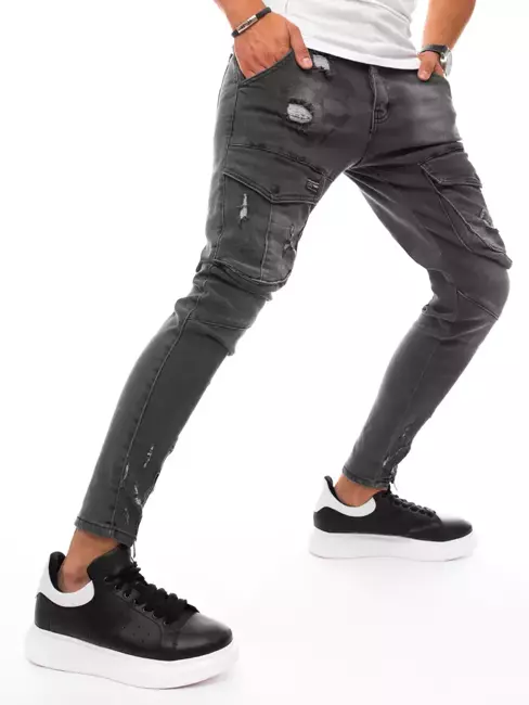 Herren Jeans Cargohose Schwarz Dstreet UX3290