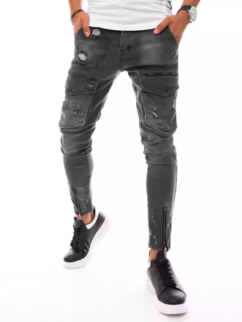 Herren Jeans Cargohose Schwarz Dstreet UX3290