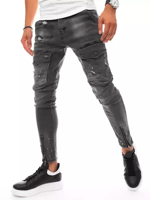 Herren Jeans Cargohose Schwarz Dstreet UX3290