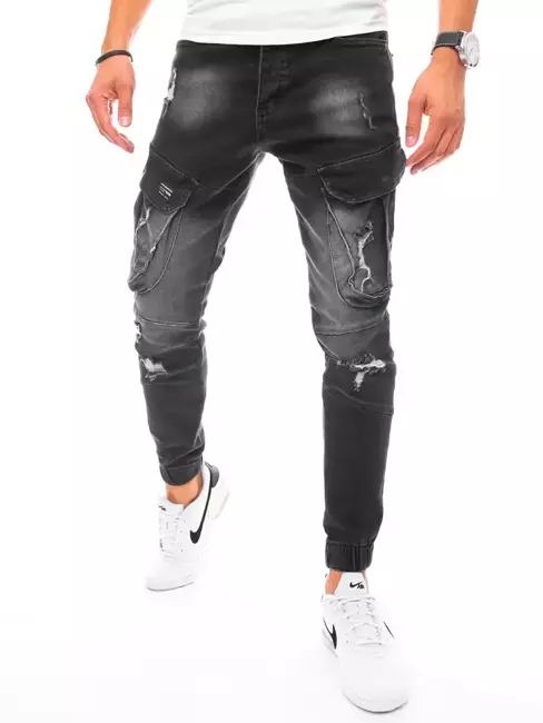 Herren Jeans Joggerhose Schwarz Dstreet UX3254