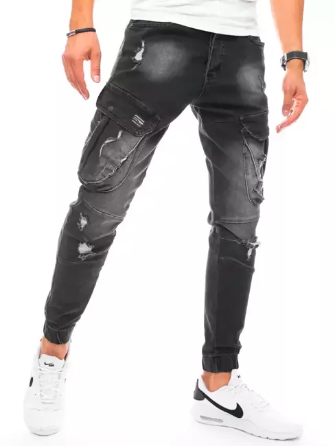 Herren Jeans Joggerhose Schwarz Dstreet UX3254