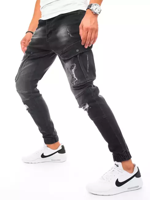 Herren Jeans Joggerhose Schwarz Dstreet UX3254