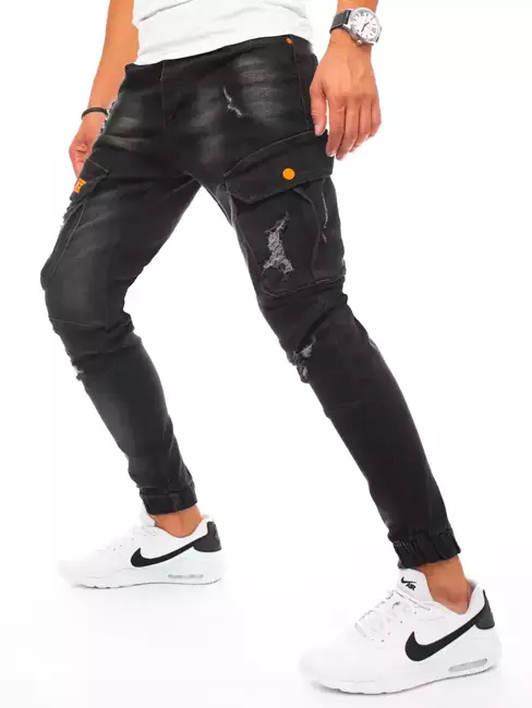 Herren Jeans Joggerhose Schwarz Dstreet UX3256