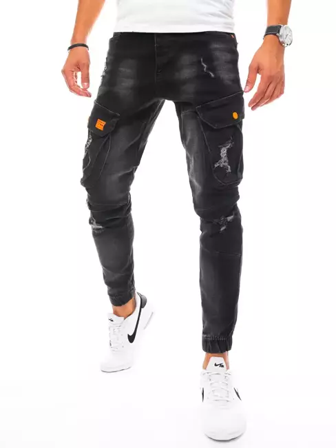 Herren Jeans Joggerhose Schwarz Dstreet UX3256