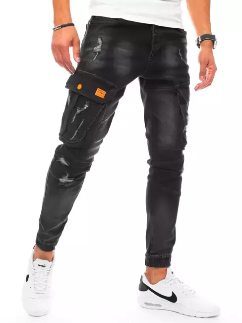 Herren Jeans Joggerhose Schwarz Dstreet UX3256