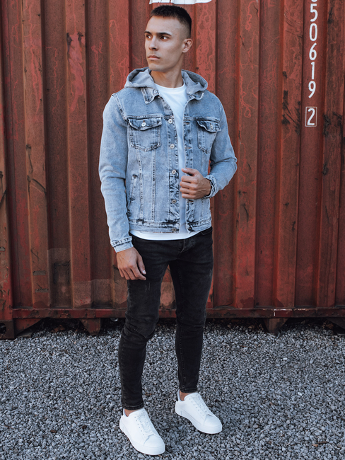 Herren Jeansjacke mit Kapuze blau Dstreet TX4850