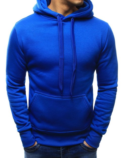 Herren Kapuzenpullover Blau BX2392