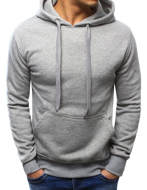 Herren Kapuzenpullover Hellgrau BX3646