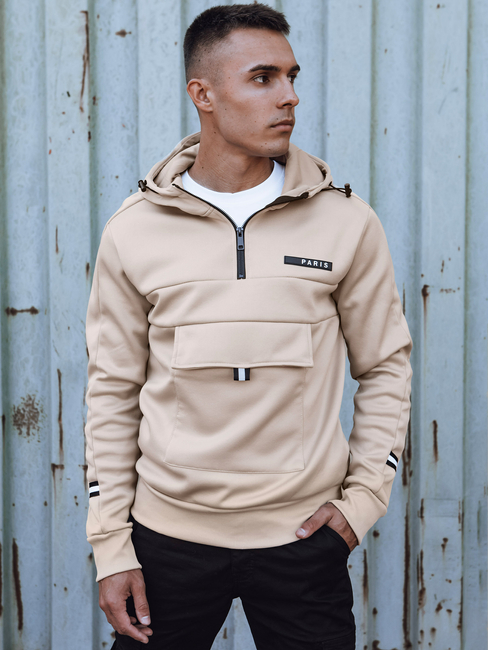 Herren-Kapuzenpullover hellbeige Dstreet BX5844