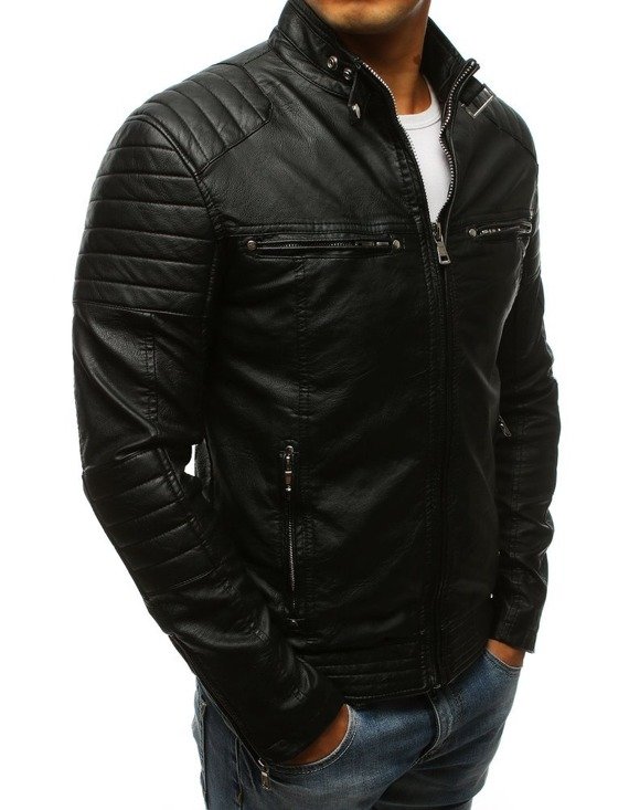 Herren Kunstlederjacke Farbe Schwarz DSTREET TX3265