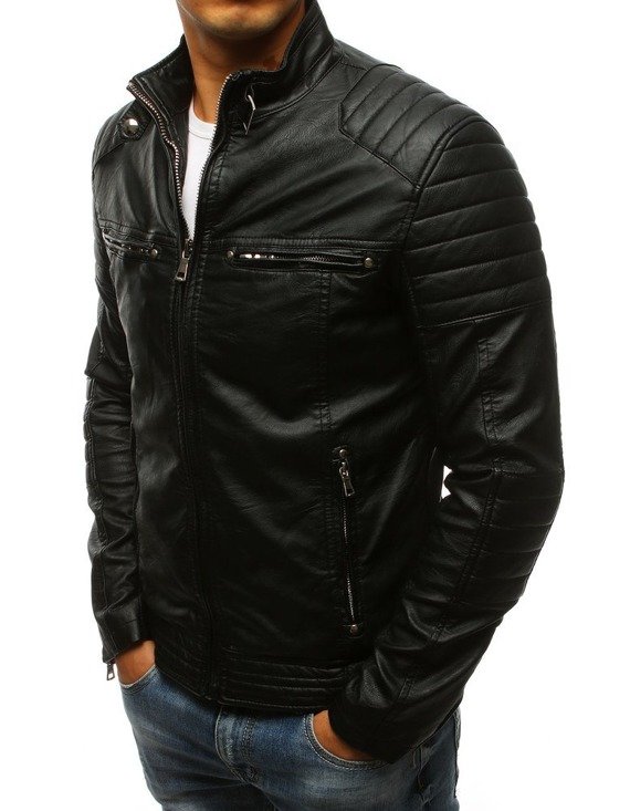 Herren Kunstlederjacke Farbe Schwarz DSTREET TX3265