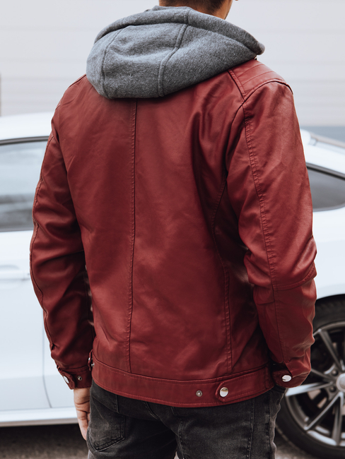 Herren Lederjacke rot Dstreet TX4740