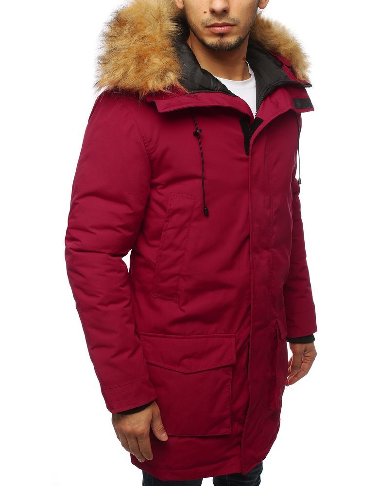 Herren Parkajacke Farbe Weinrot DSTREET TX3128