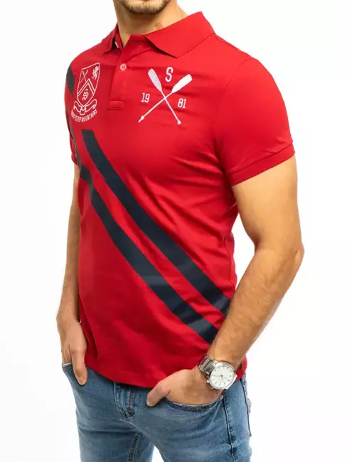 Herren Poloshirt Rot Dstreet PX0366