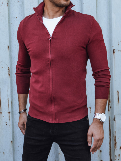 Herren Pullover ohne Knöpfe burgundy Dstreet WX2215