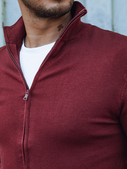 Herren Pullover ohne Knöpfe burgundy Dstreet WX2215