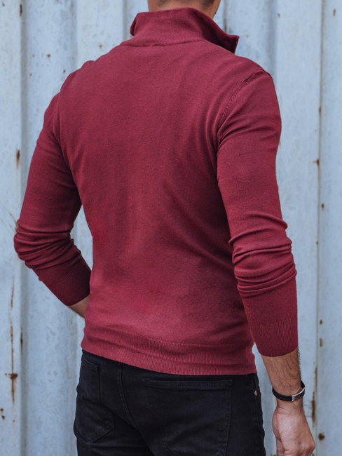 Herren Pullover ohne Knöpfe burgundy Dstreet WX2215