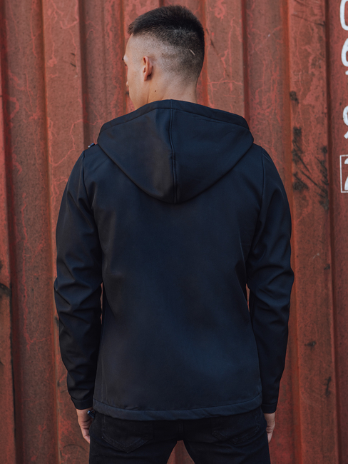 Herren Softshell-Übergangsjacke mit Kapuze navy blau Dstreet TX4813