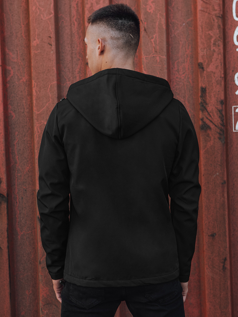 Herren Softshell-Übergangsjacke mit Kapuze schwarz Dstreet TX4814