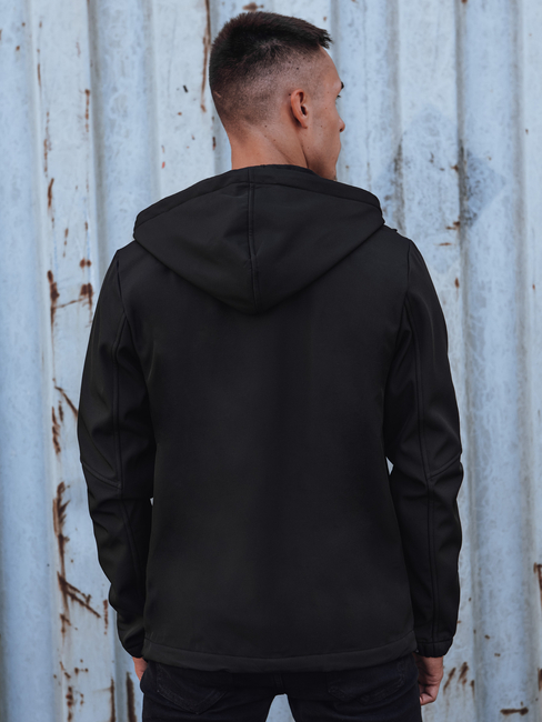 Herren Softshell-Übergangsjacke mit Kapuze schwarz Dstreet TX4815