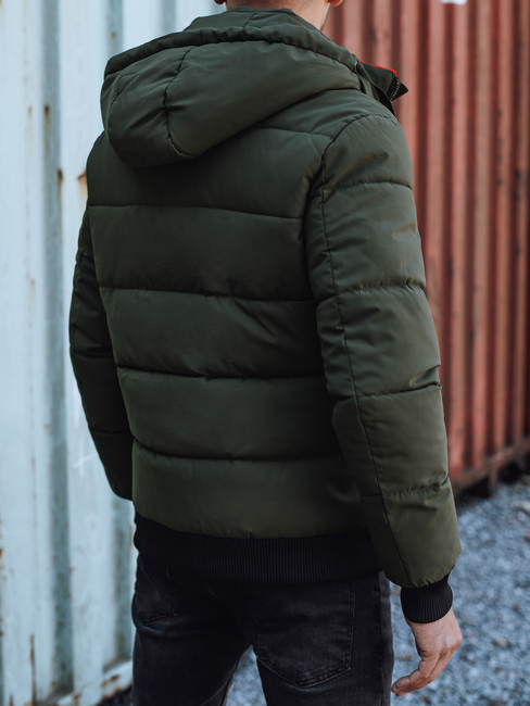 Herren Steppwinterjacke mit Kapuze grün Dstreet TX4945