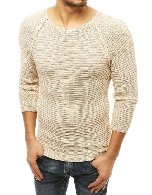 Herren Strickpullover Beige Dstreet WX1578