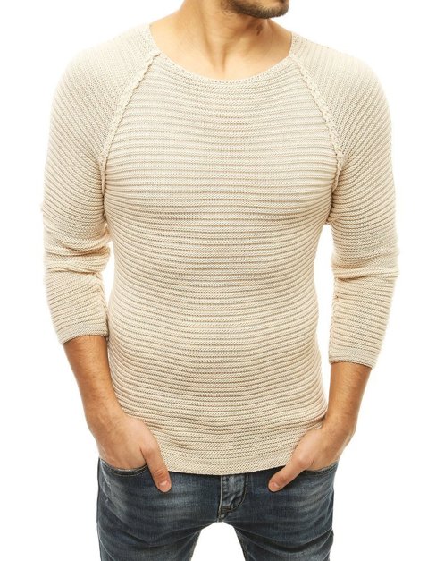 Herren Strickpullover Beige Dstreet WX1578