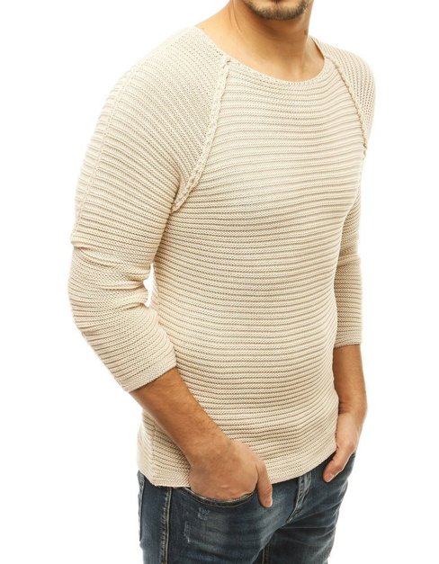 Herren Strickpullover Beige Dstreet WX1578