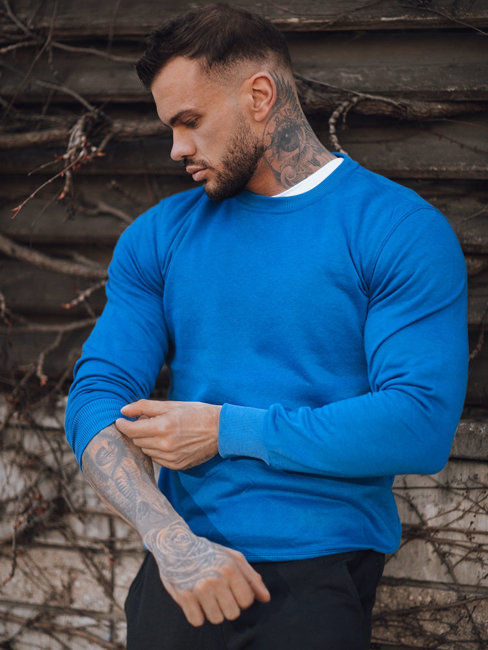 Herren Sweatshirt Blau Dstreet BX5104z