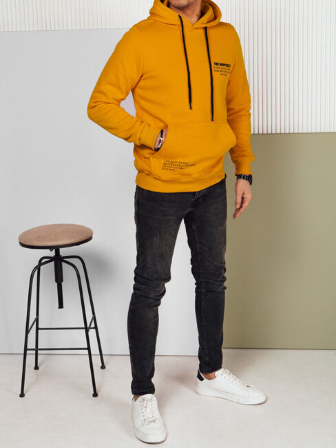 Herren Sweatshirt mit Aufdruck Farbe Gelb DSTREET BX5684