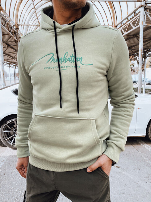 Herren Sweatshirt mit Aufdruck Farbe Olivegrün DSTREET BX5706