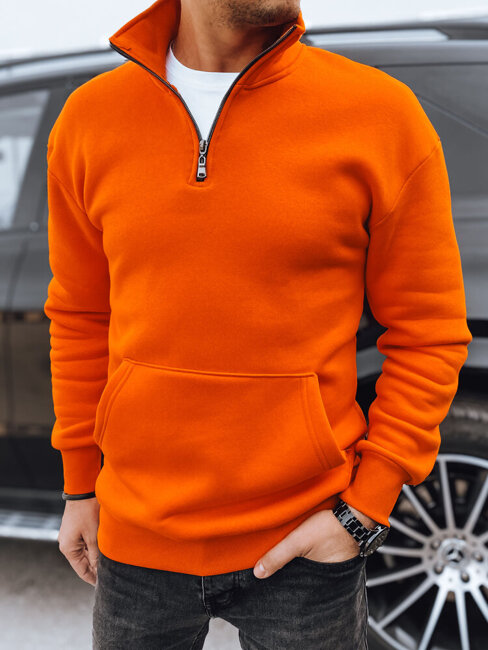 Herren Sweatshirt mit Stehkragen Farbe Orange DSTREET BX5669