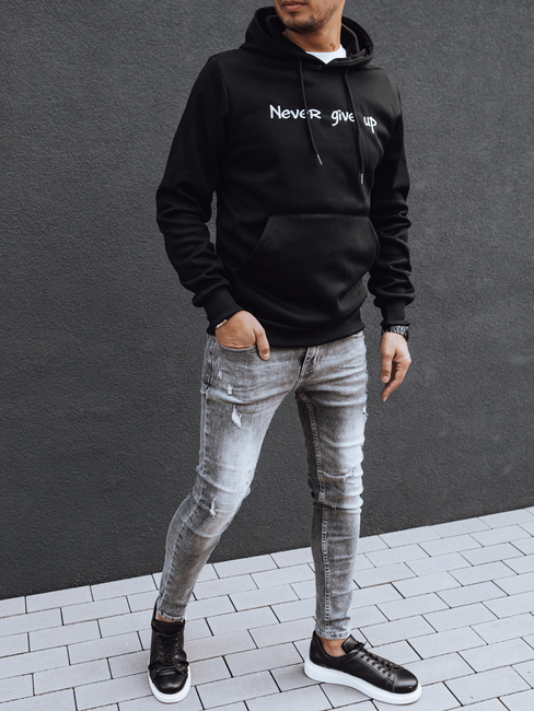 Herren Sweatshirt mit schwarzer Kapuze Dstreet BX5793