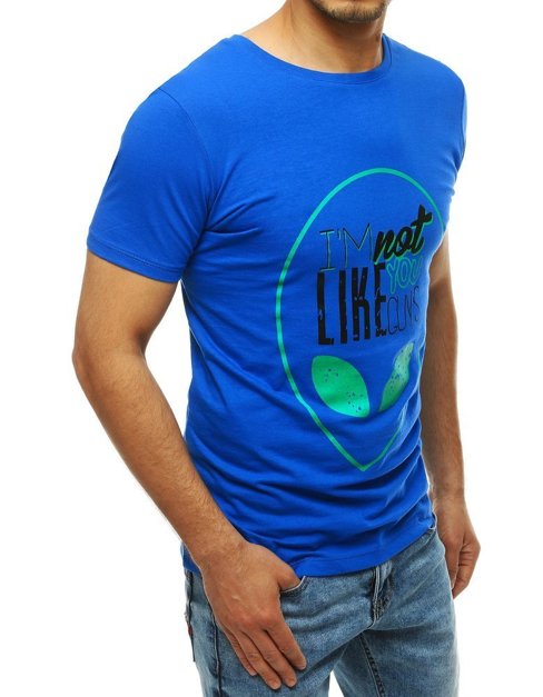 Herren T-shirt mit Aufdruck Blau Dstreet RX4156