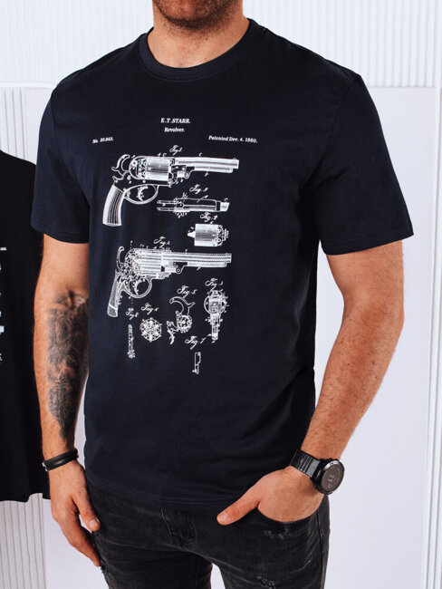 Herren T-shirt mit Aufdruck Farbe Dunkelblau DSTREET RX5431