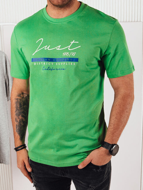 Herren T-shirt mit Aufdruck Farbe Grün DSTREET RX5426