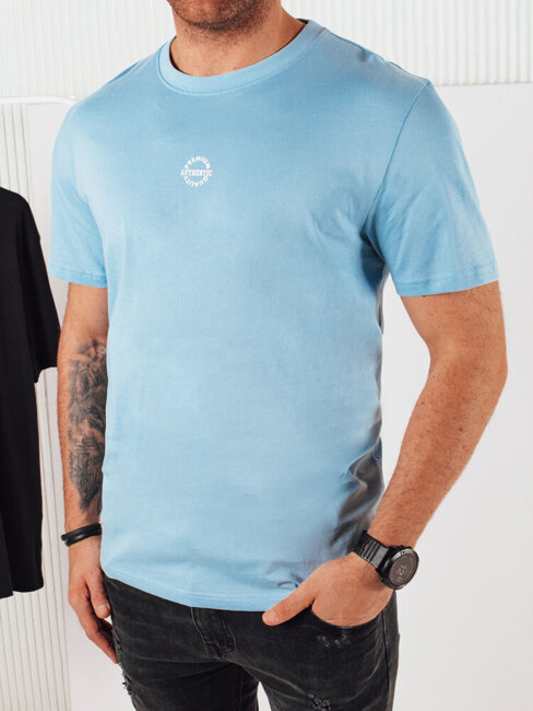 Herren T-shirt mit Aufdruck Farbe Himmelblau DSTREET RX5459