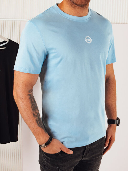 Herren T-shirt mit Aufdruck Farbe Himmelblau DSTREET RX5459