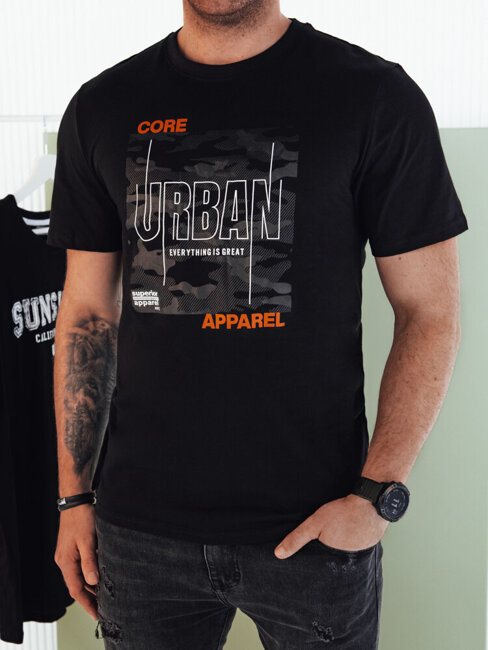 Herren T-shirt mit Aufdruck Farbe Schwarz DSTREET RX5454