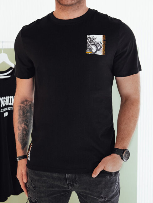 Herren T-shirt mit Aufdruck Farbe Schwarz DSTREET RX5482