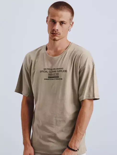 Herren T-shirt mit Aufdruck Khaki Dstreet RX4648