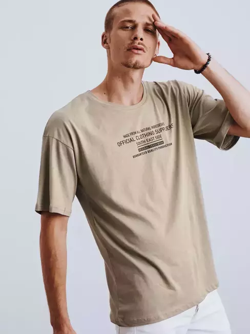 Herren T-shirt mit Aufdruck Khaki Dstreet RX4648