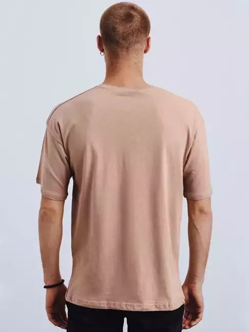 Herren T-shirt mit Aufdruck und Aufnäher Cappuccino Dstreet RX4609