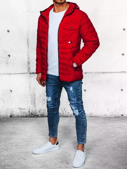 Herren Übergangsjacke Farbe Rot DSTREET TX4375