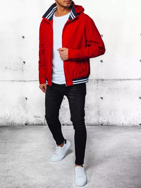 Herren Übergangsjacke Farbe Rot DSTREET TX4376