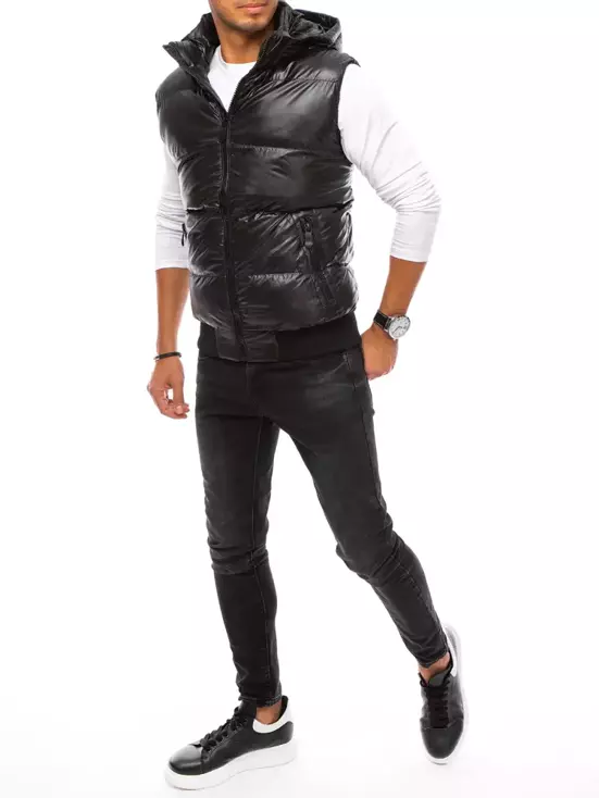 Herren Weste Schwarz Dstreet TX3920