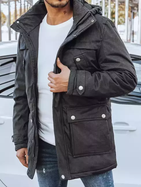 Herren Winterjacke Dunkelgrau Dstreet TX4282